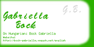 gabriella bock business card